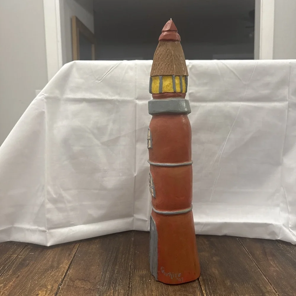 Wooden Lighthouse Statue (B15)
